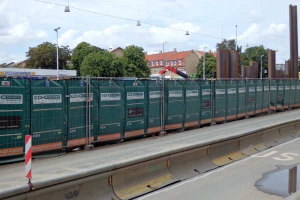 Mobil støjskærm på Lyngbyvejen